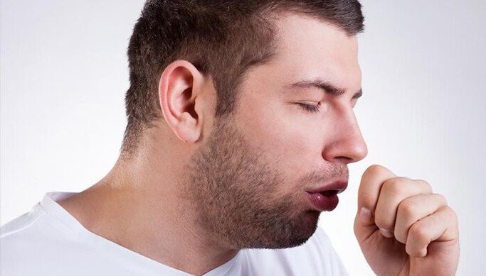Husten als Symptom für das Vorhandensein von Parasiten