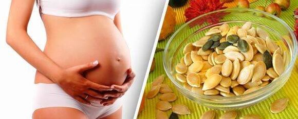 Kürbiskerne für Würmer sind für schwangere Frauen sicher